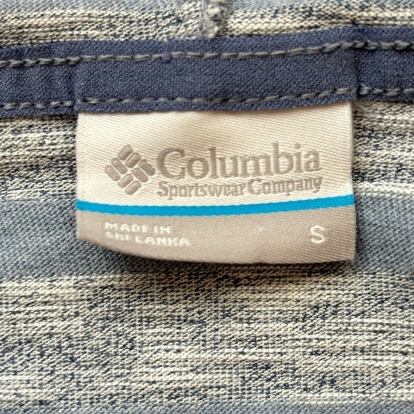 Columbia Women’s Wannacut Ridge Hoodie Light Blue Striped Jacket Size Small - Picture 7 of 9